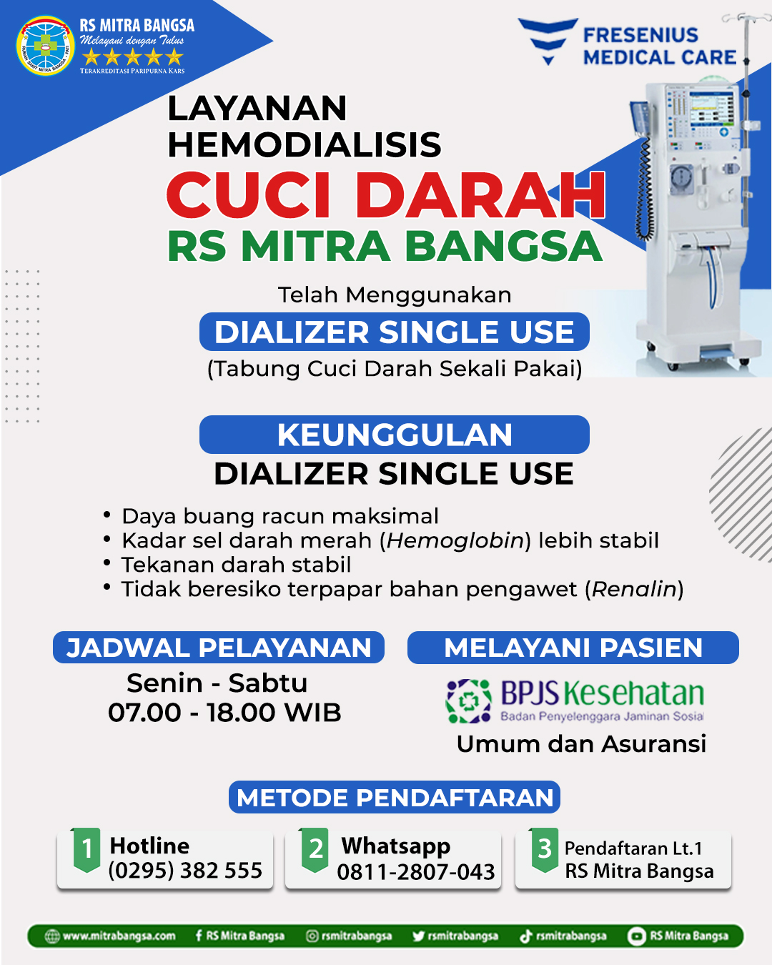  Layanan Hemodialisis Cuci Darah