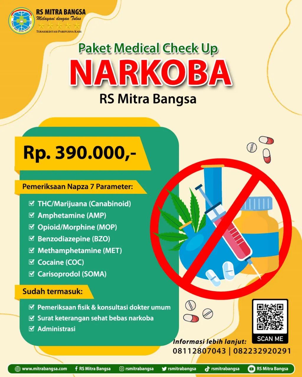  Paket Medical Check Up Narkoba